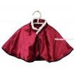 Frozen Princess Anna Raspberry Wine Red Girl Soft Fur Satin Shawl Costume SH70